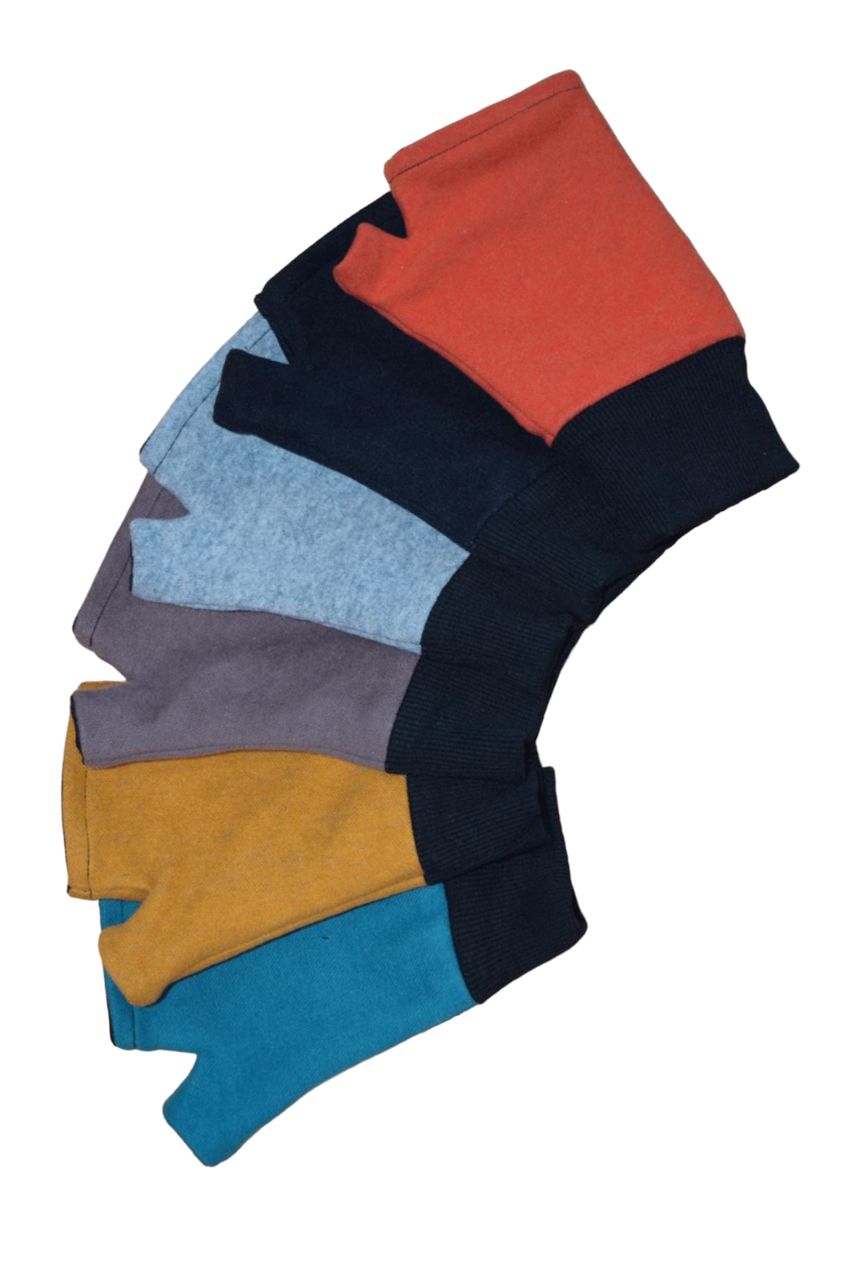 Kurze Handschuhe Jacquard Uni Senf