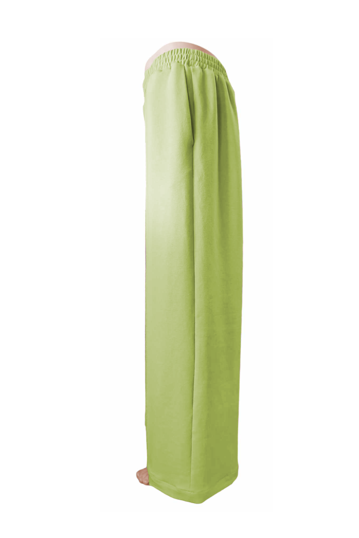 Jogginghose mit weitem Bein Lime Grün