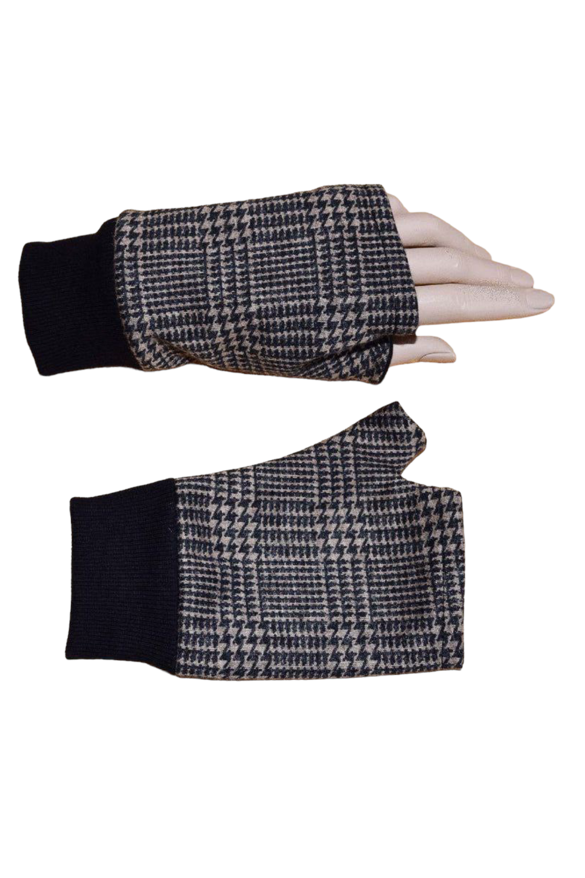 Kurze Handschuhe Kariert
