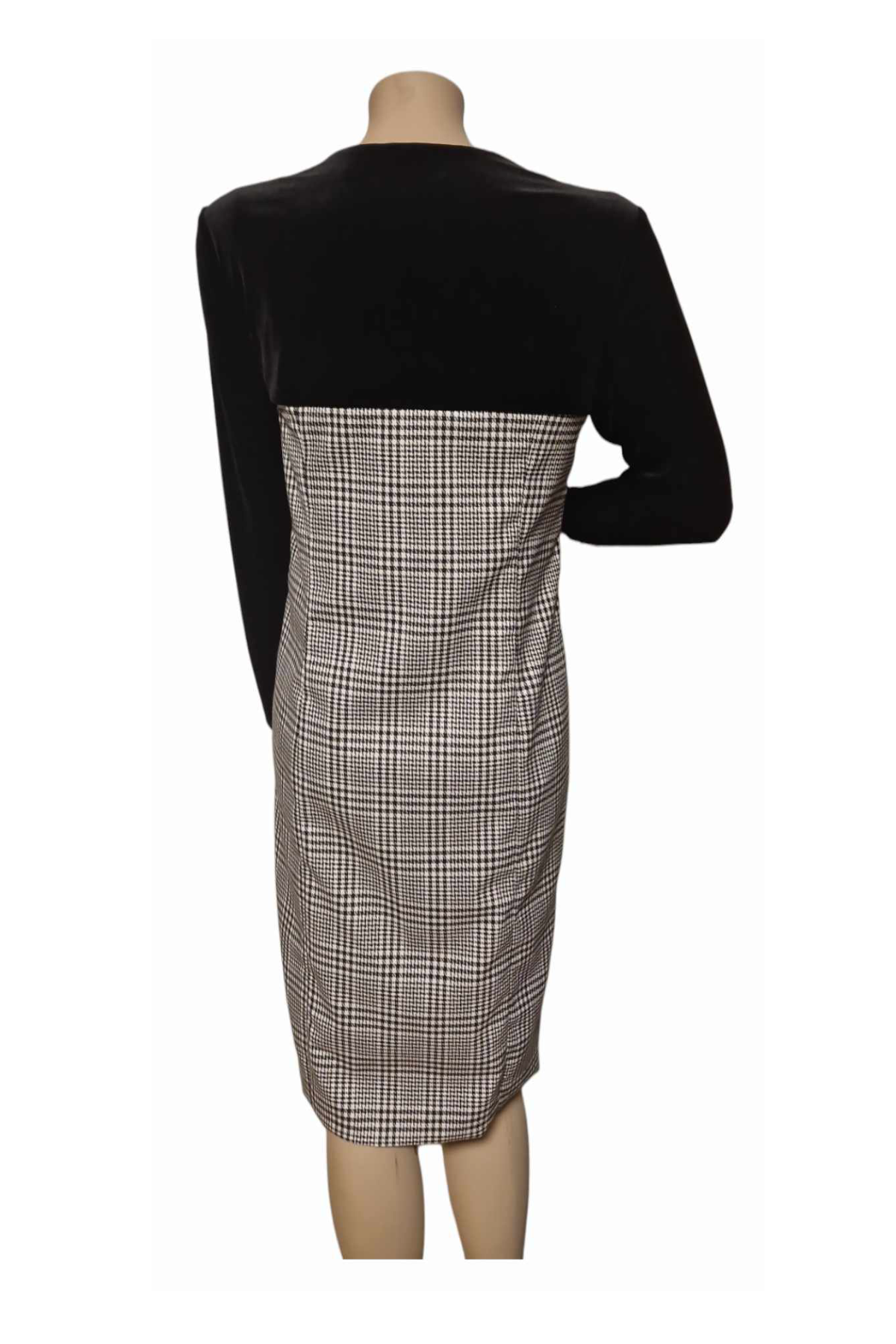 Elegantes Bolero-Kleid mit kariertem