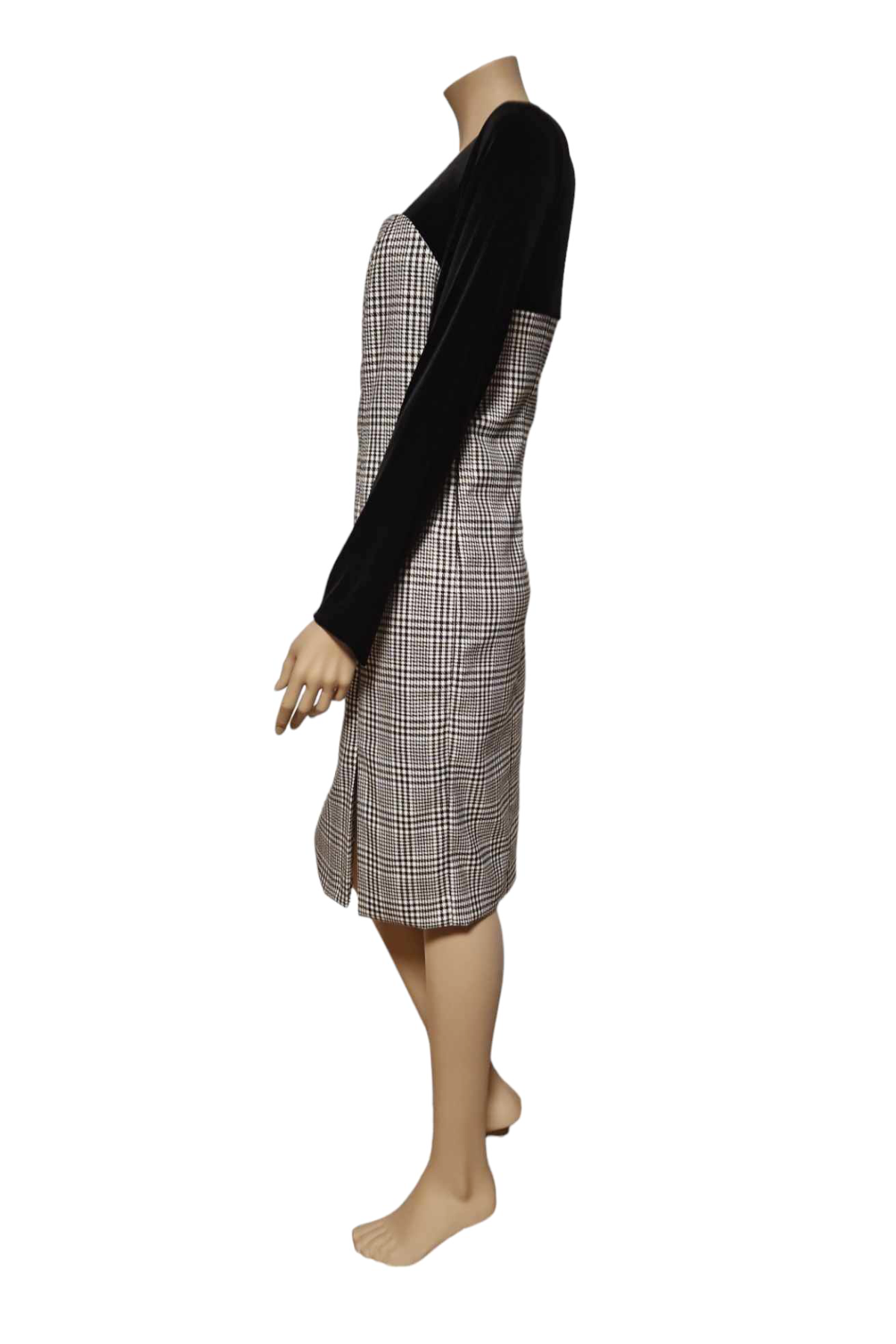 Elegantes Bolero-Kleid mit kariertem