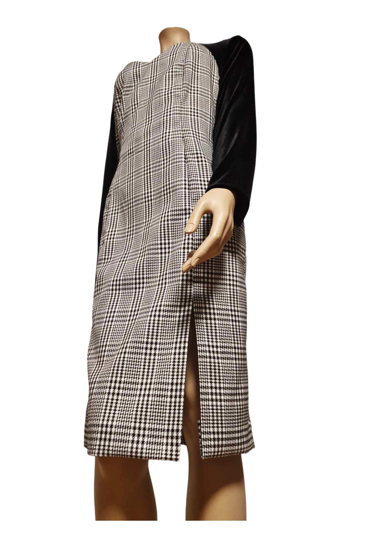 Elegantes Bolero-Kleid mit kariertem