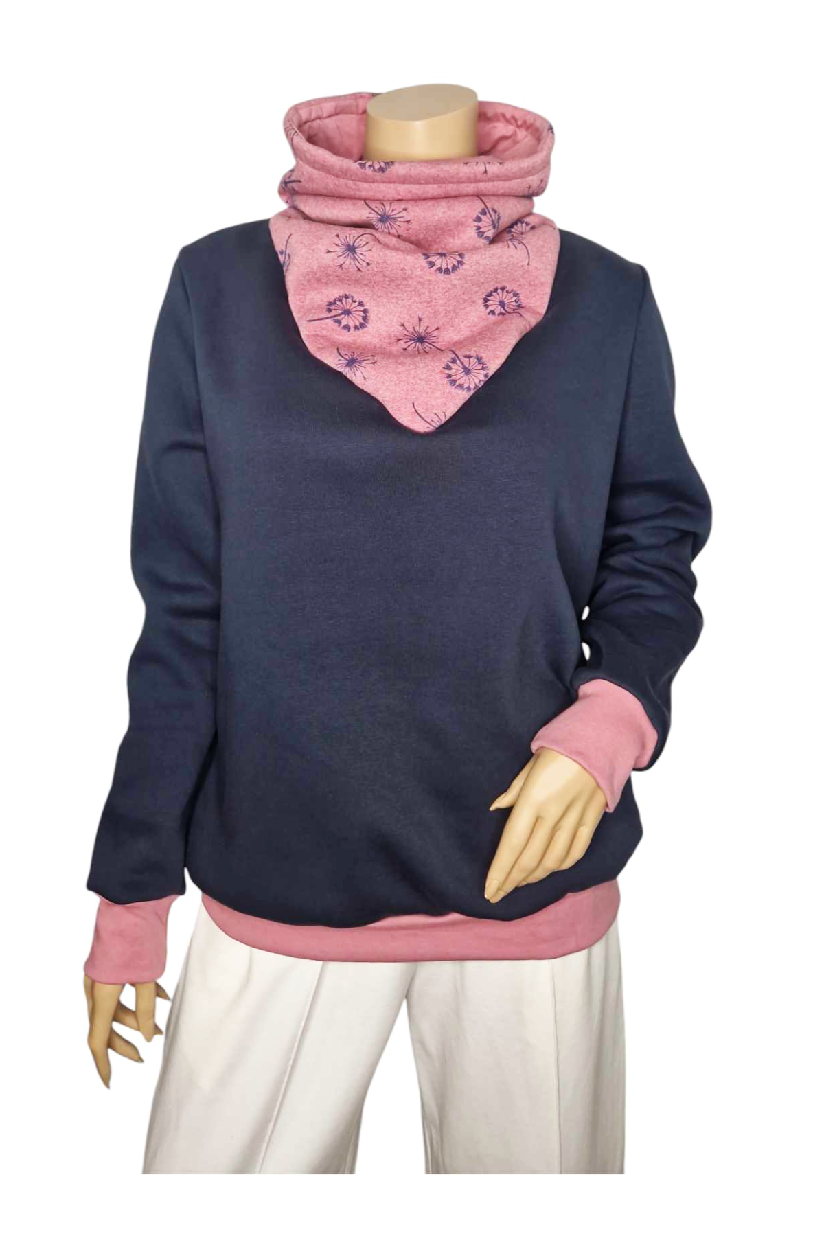 Wintershirt mit Schalkragen Pusteblume