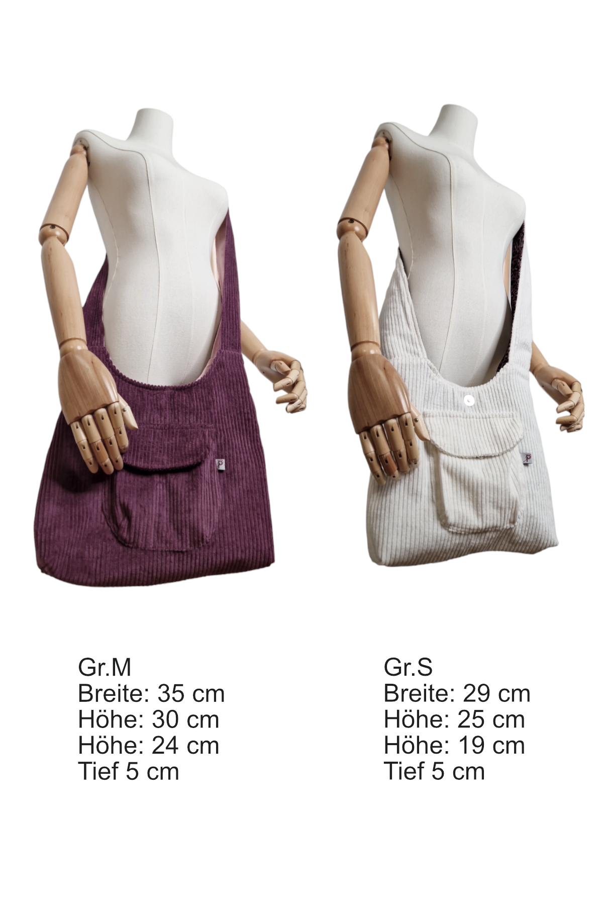 Cord Schultertasche Altrosa