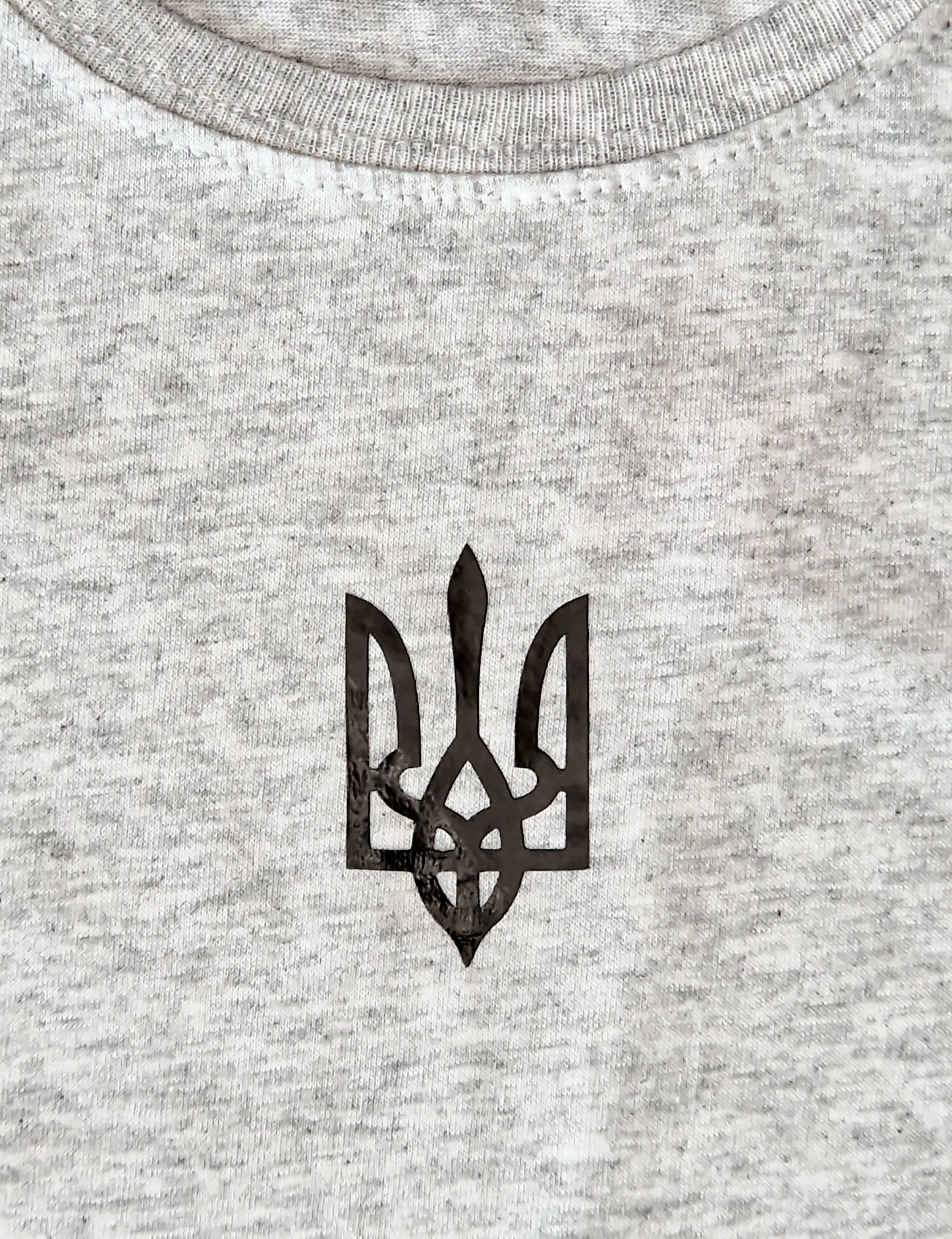 Ukraine T-Shirt für Damen Hellgrau Melange
