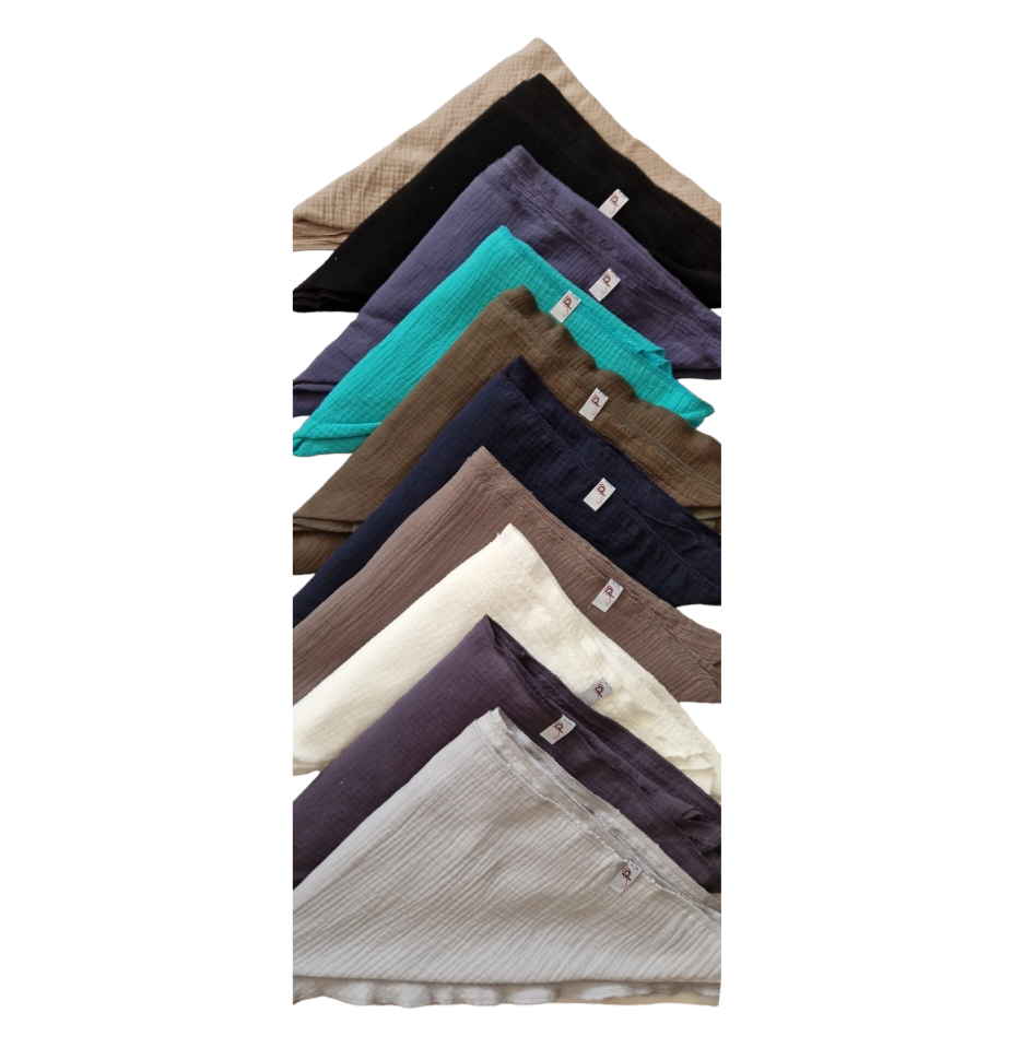 Einfarbige Musselintuch Taupebraun