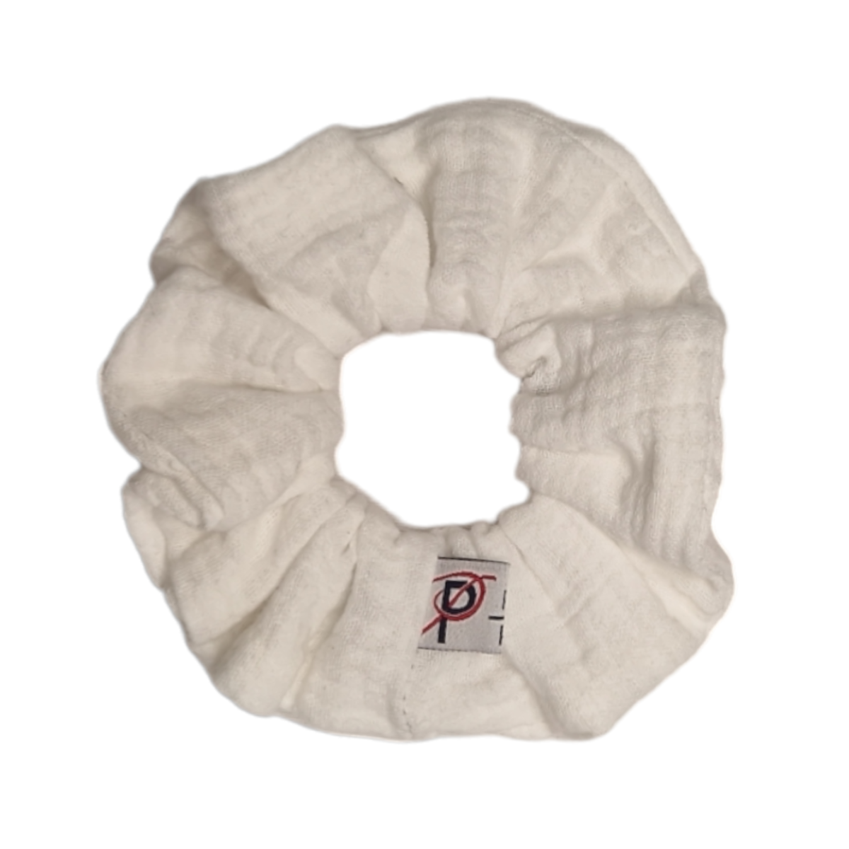 Normal Scrunchie Musselin Altweiss