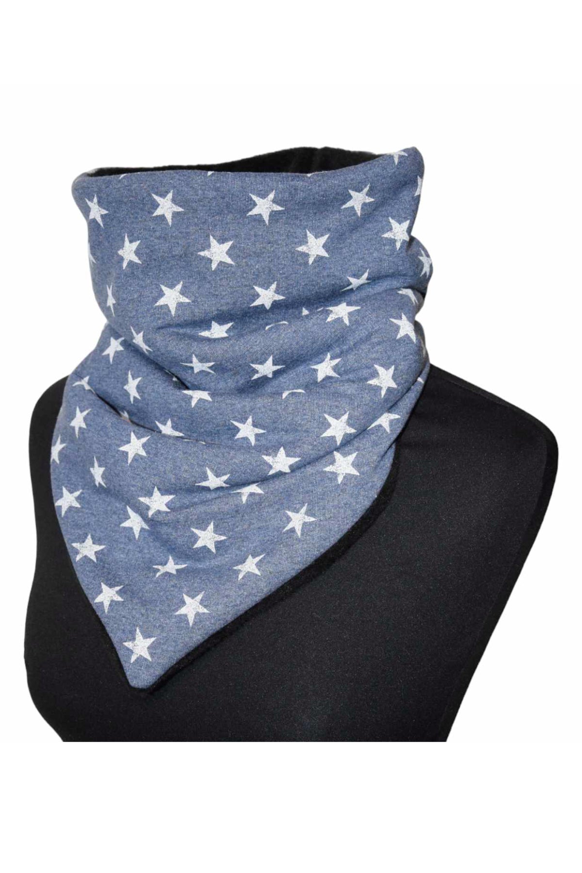 Kuscheliges Dreiecksloop Terry Sterne Jeansblau