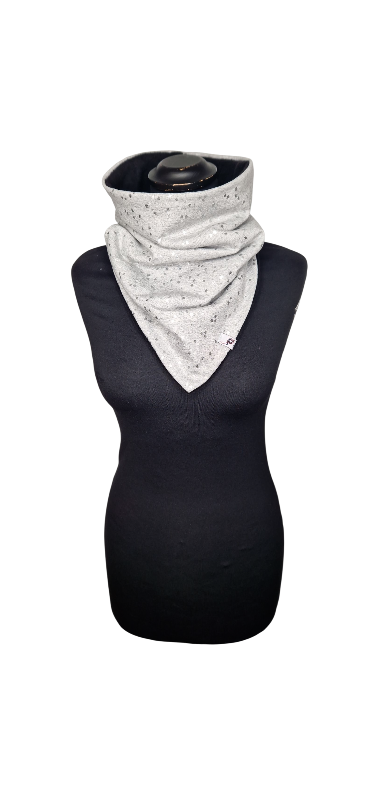 Kuscheliges Dreiecksloop silberne Sterne