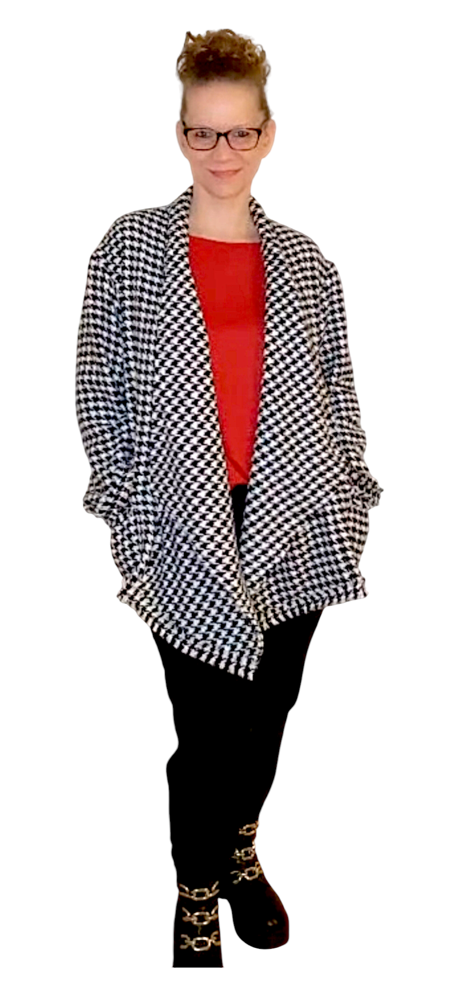 Hahnentritt Cardigan