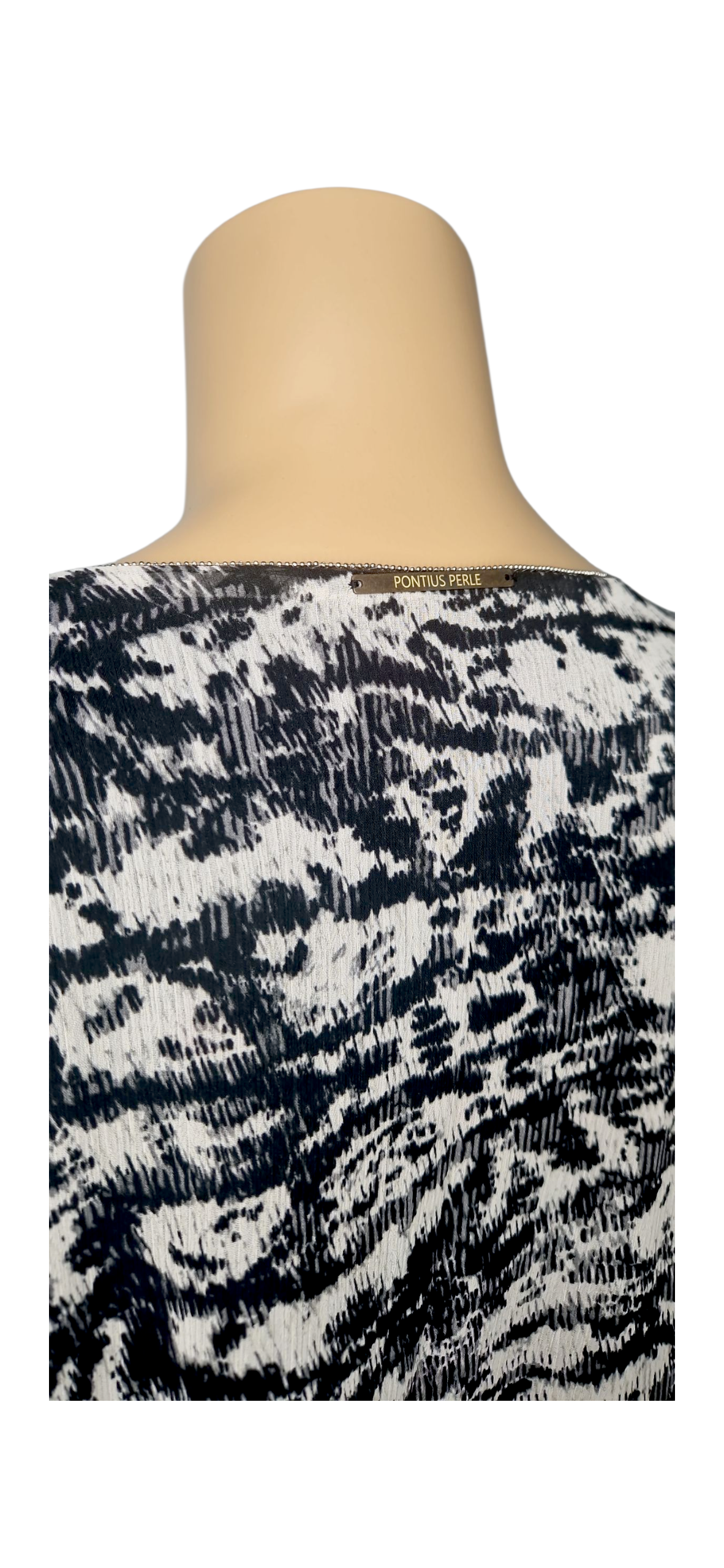 Wende-Kimono gestreift schwarz beige