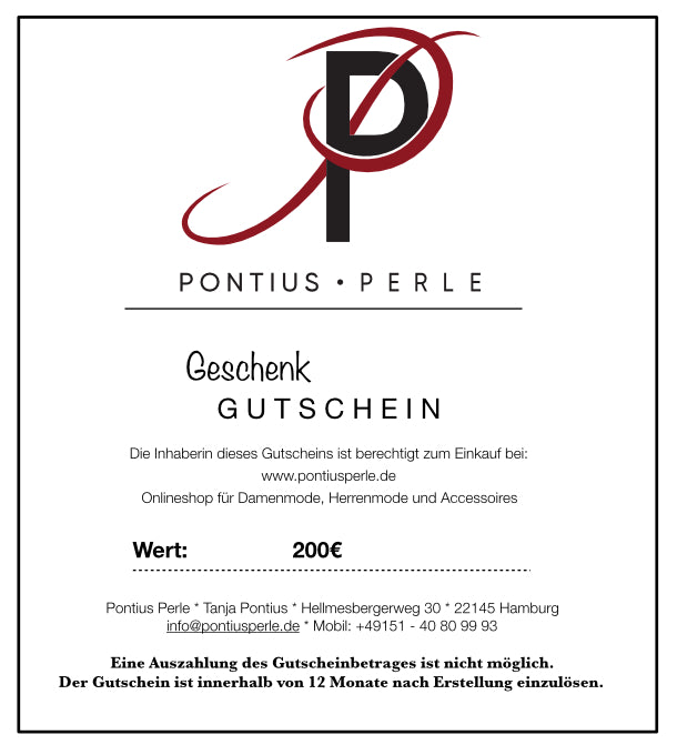 Mode-Geschenkgutschein