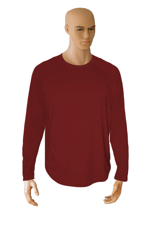 Herren Bamboo Raglanshirt Bordeaux