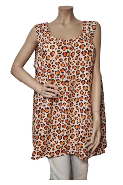 Lässiges Top Musselin Leoparden