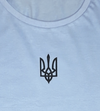 Ukraine T-Shirt für Damen Babyblau