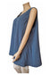 Lässiges Top bestickt Jeansblau