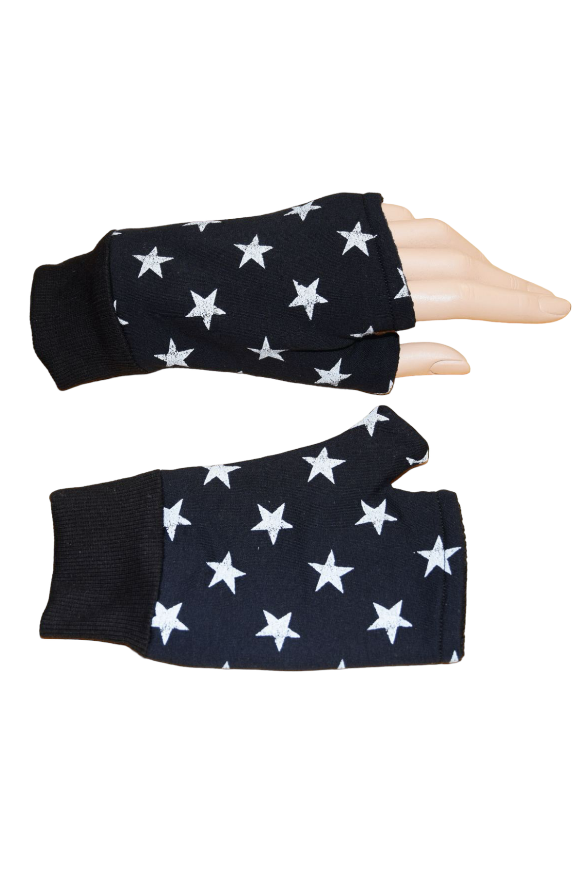 Kurze Handschuhe Terry Sterne Schwarz