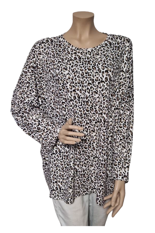 Langarm Shirt mit Leopardenmuster