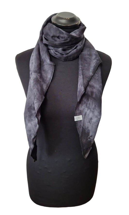 Klein Musselintuch Parallelogramm Batik Schwarz