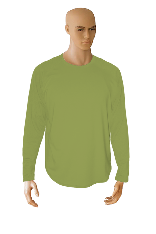 Herren Bamboo Raglanshirt Limegrün