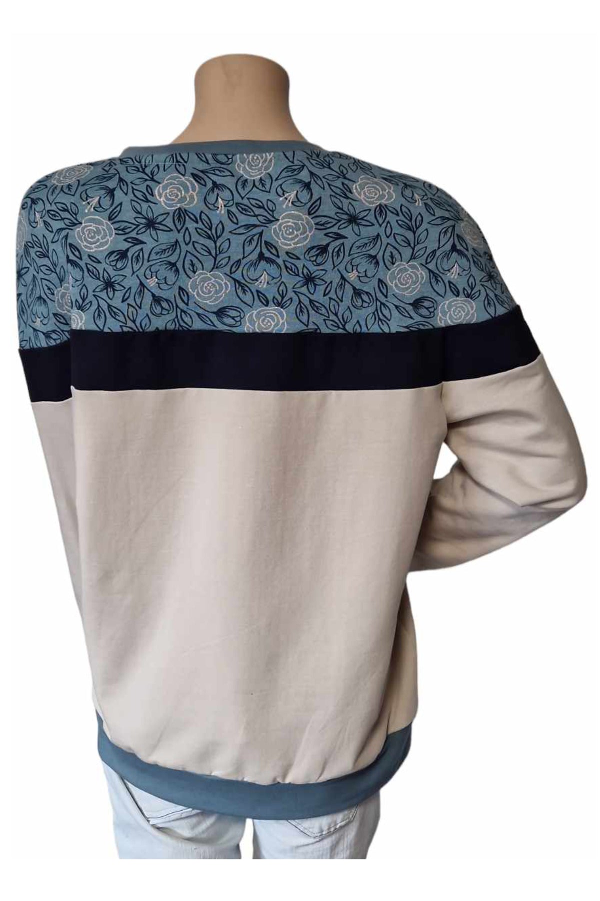 Warmer Sweatshirt Blumen-Glitzer