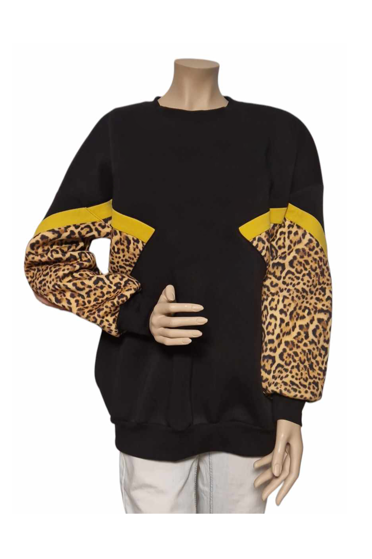 Sehr warmes Leoparden-Sweatshirt