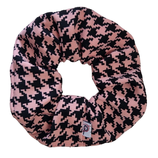 Groß Scrunchie Hahnentritt Rosa