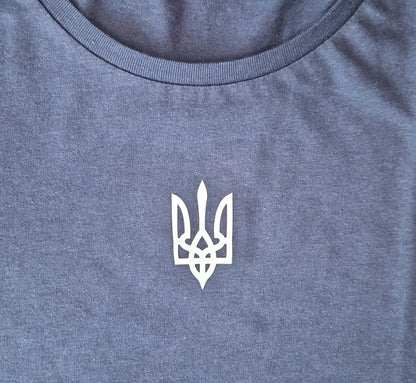 Ukraine T-Shirt für Damen Jeansblau