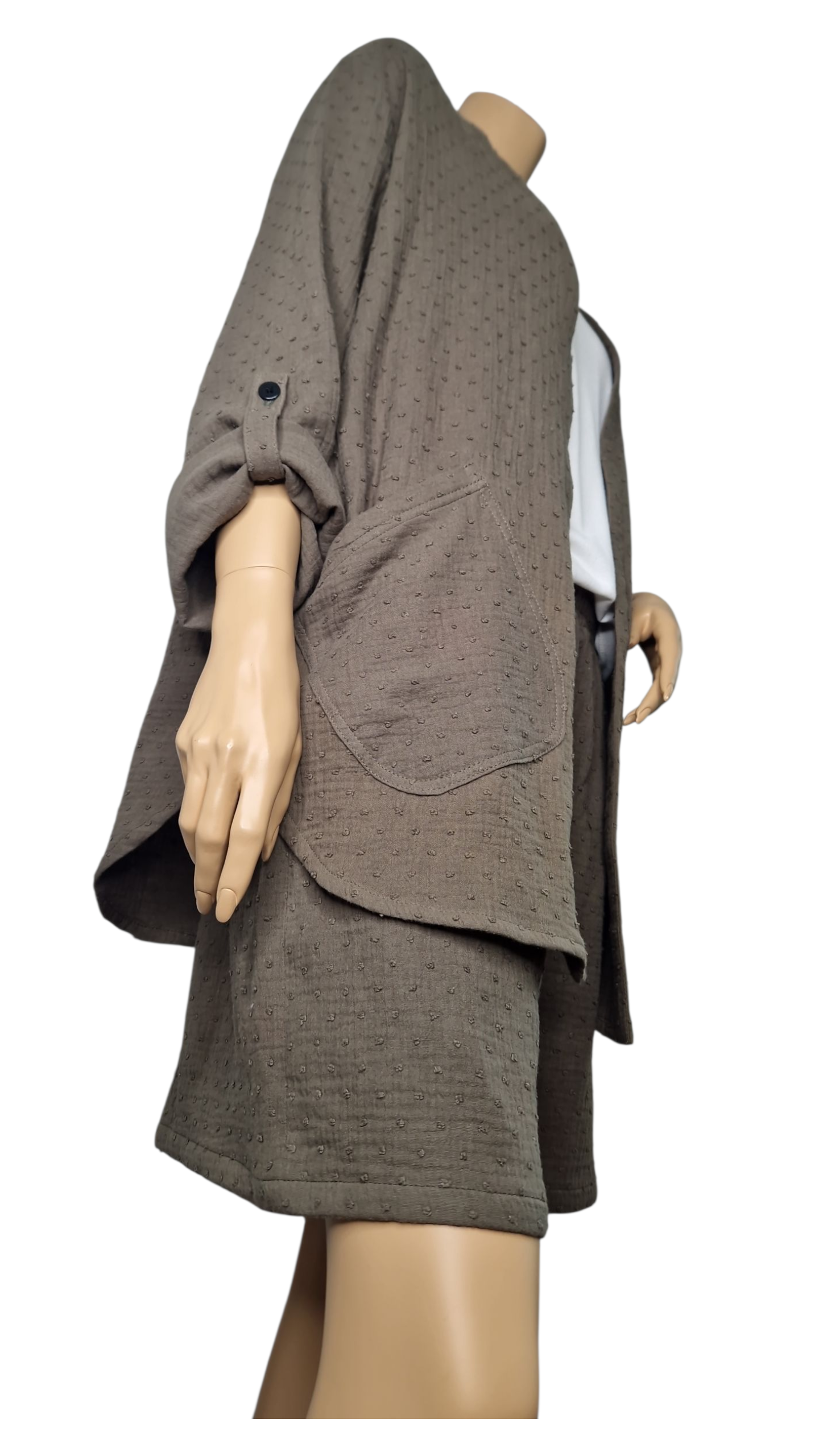 Cardigan Baumwolle Khaki