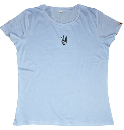 Ukraine T-Shirt für Damen Babyblau