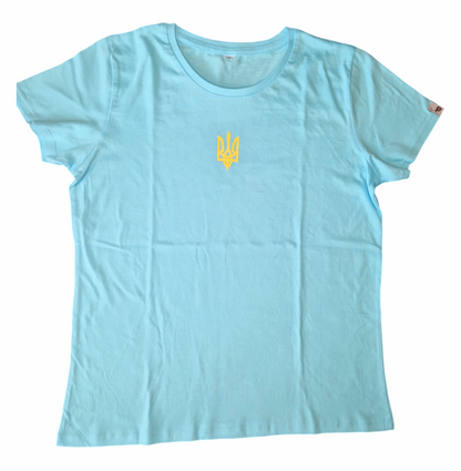 Ukraine T-Shirt für Damen Himmelblau