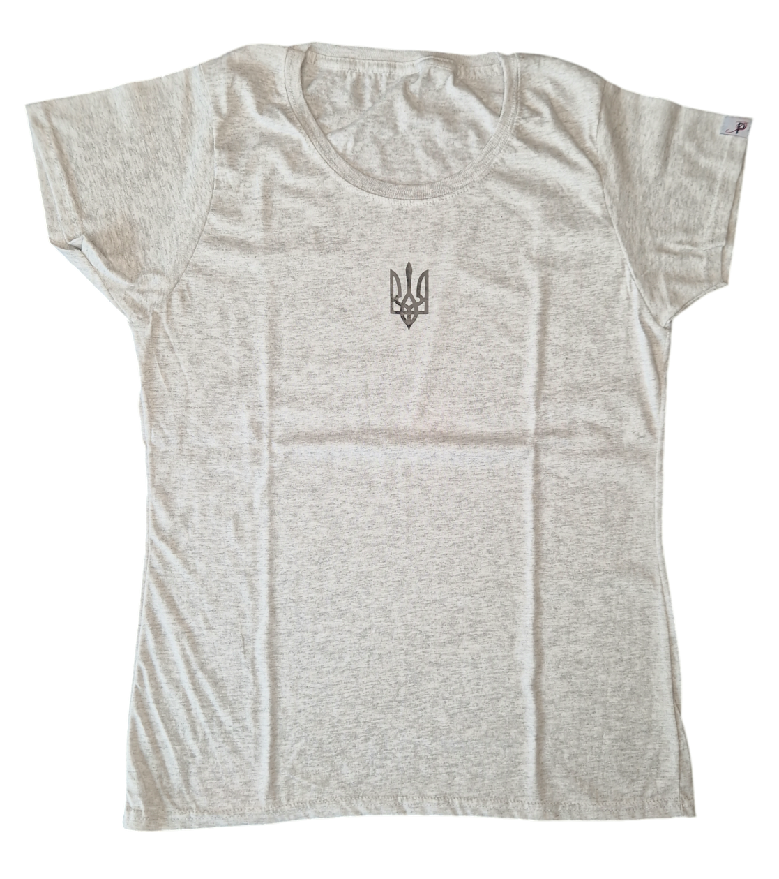Ukraine T-Shirt für Damen Hellgrau Melange