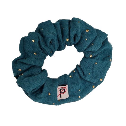 Normal Scrunchie Musselin Gold Punkte Pedrol