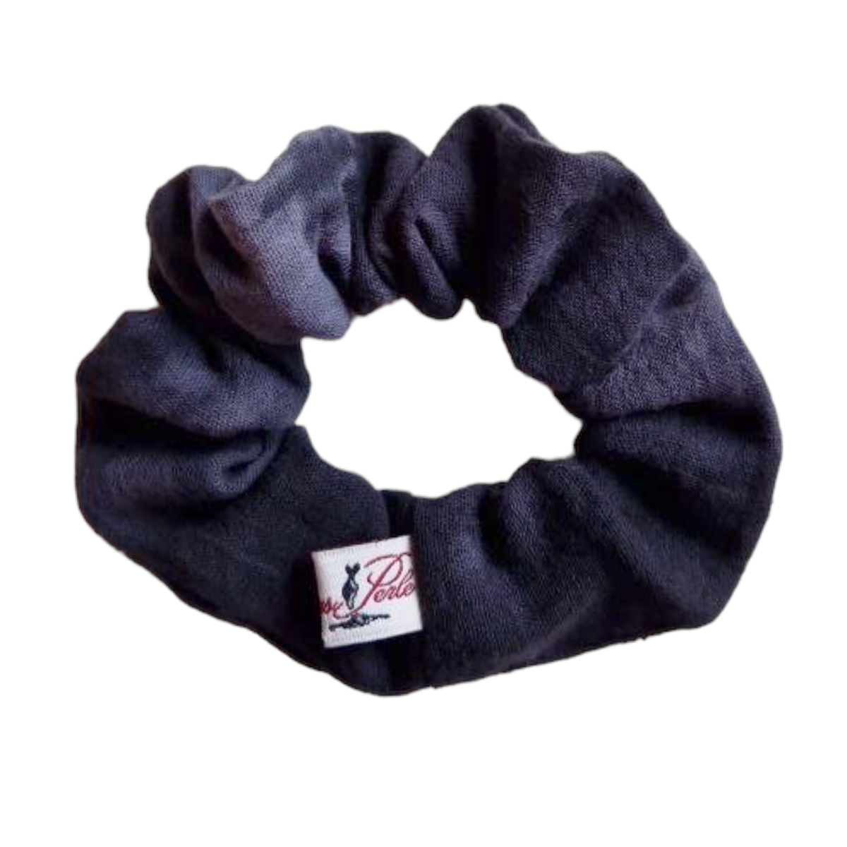 Normal Scrunchie Musselin Batik Schwarz