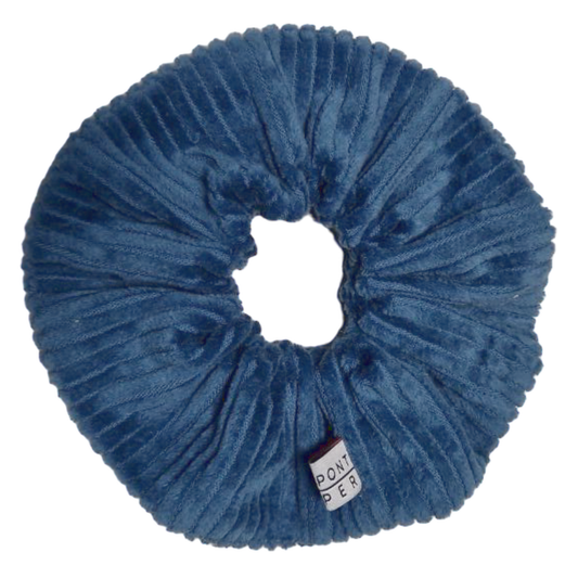 Groß Scrunchie Cord Jeansblau