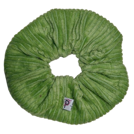 Groß Scrunchie Cord Limegrün