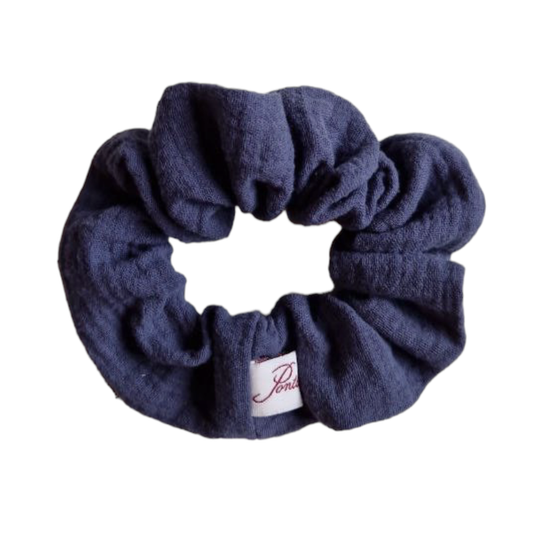 Normal Scrunchie Musselin Marine