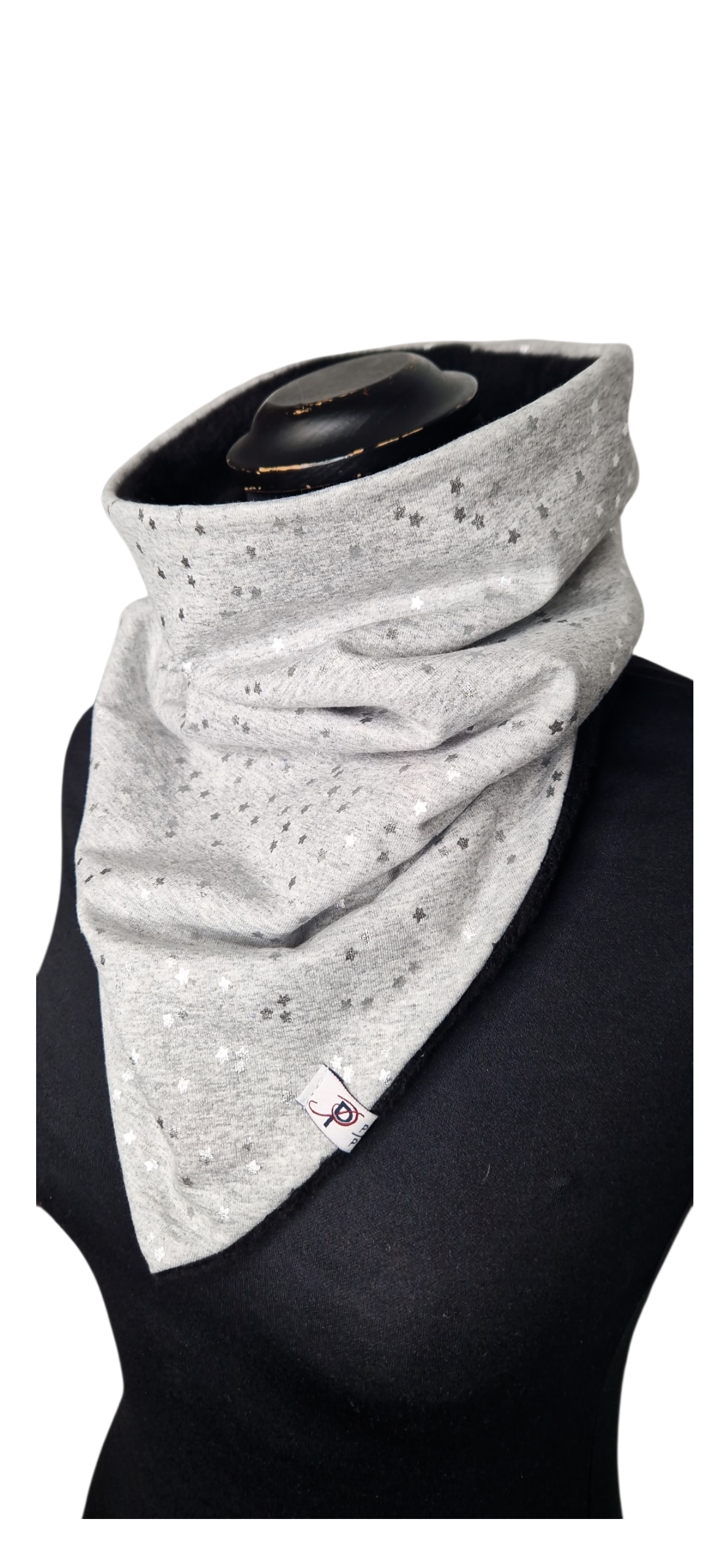 Kuscheliges Dreiecksloop silberne Sterne