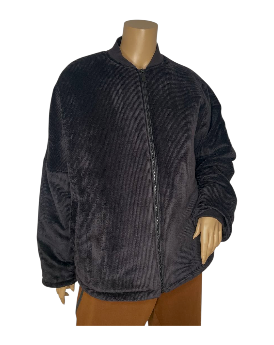 Feincord Winter-Bomberjacke schwarz