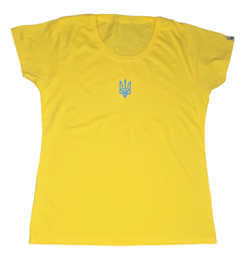 Ukraine T-Shirt für Damen Gelb