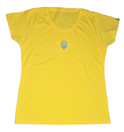 Ukraine T-Shirt für Damen Gelb