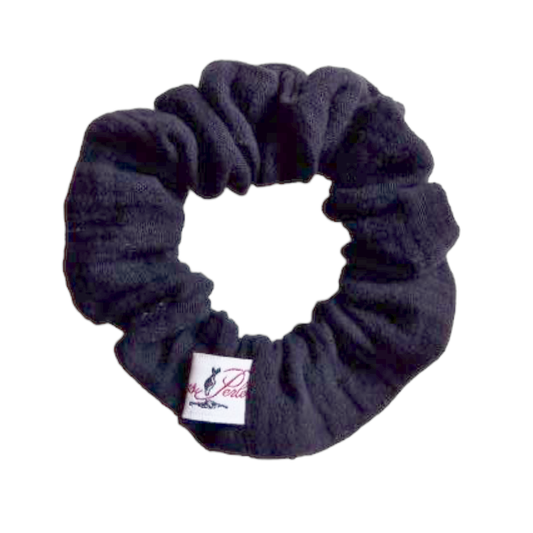 Normal Scrunchie Musselin Schwarz