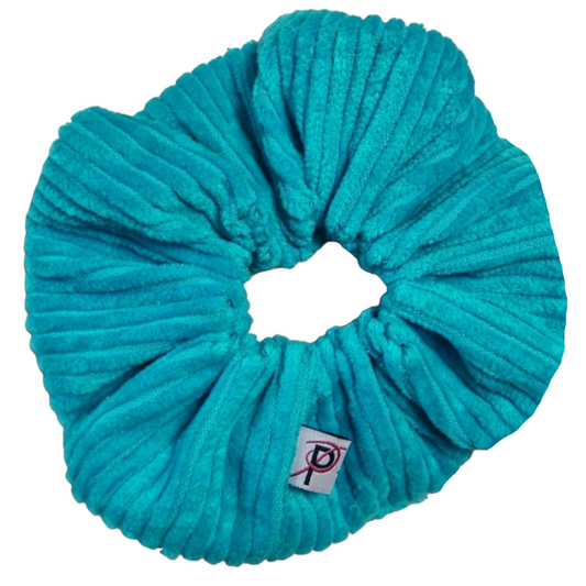 Groß Scrunchie Cord Türkis