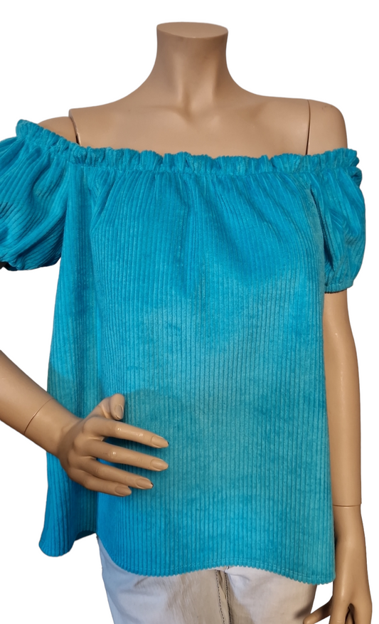 Cord und Sommersweat Carmenbluse